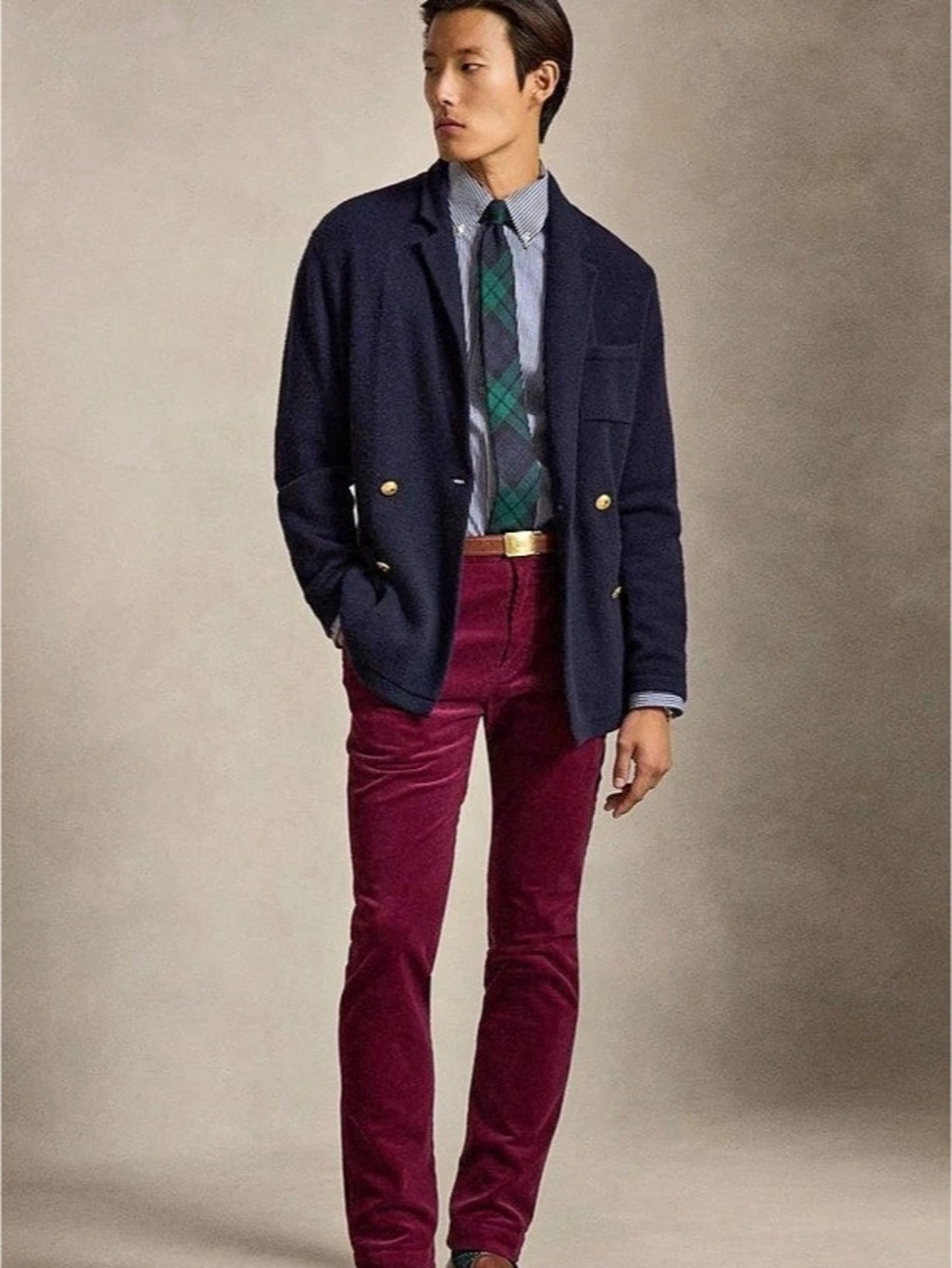 Polo Ralph Lauren Men’s Burgundy Corduroy Pants 33x30 Stretch Chino